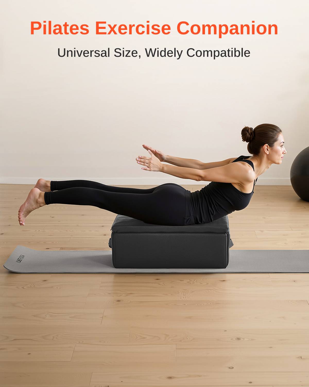 Vevor - VEVOR Boîte Reformer Pilates 62,5x43,5x24 cm, assise en PU sur base bois renforcée, confort et stabilité pour entraînements et rééducation. - Image 7