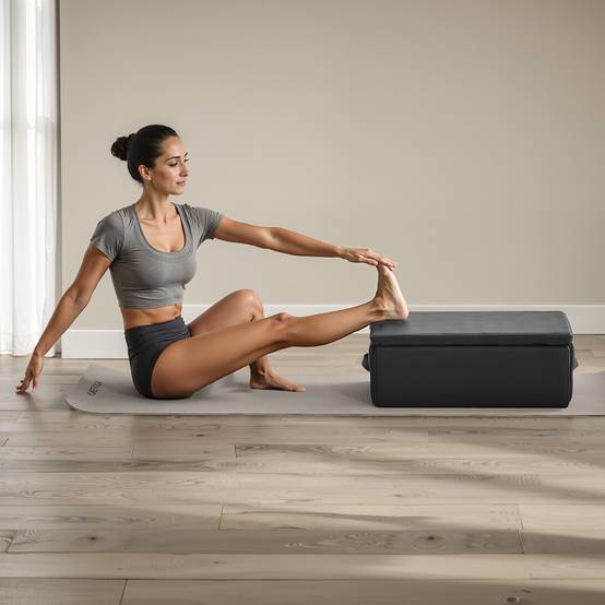 Vevor - VEVOR Boîte Reformer Pilates 62,5x43,5x24 cm, assise en PU sur base bois renforcée, confort et stabilité pour entraînements et rééducation. - Image 8