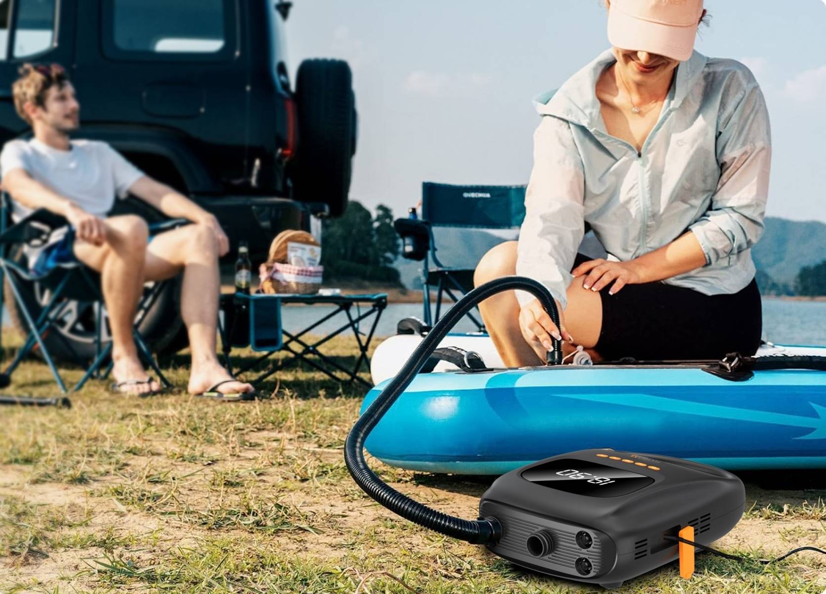 TECHNAXX - Pompe à air AUTONOME PADDLE avec fonction Power-
Bank - Imagen 6