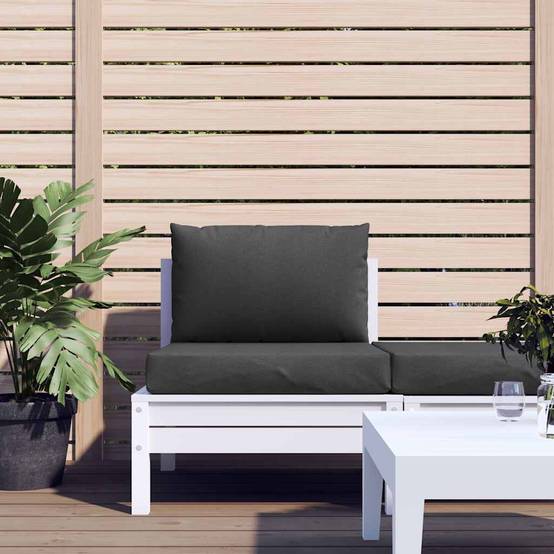 Lot de 2 Coussins pour canapé palette tissu polyester confortables pour salon de jardin Anthracite 60x60 cm – ComfortXL Outdoor Living - Image 3