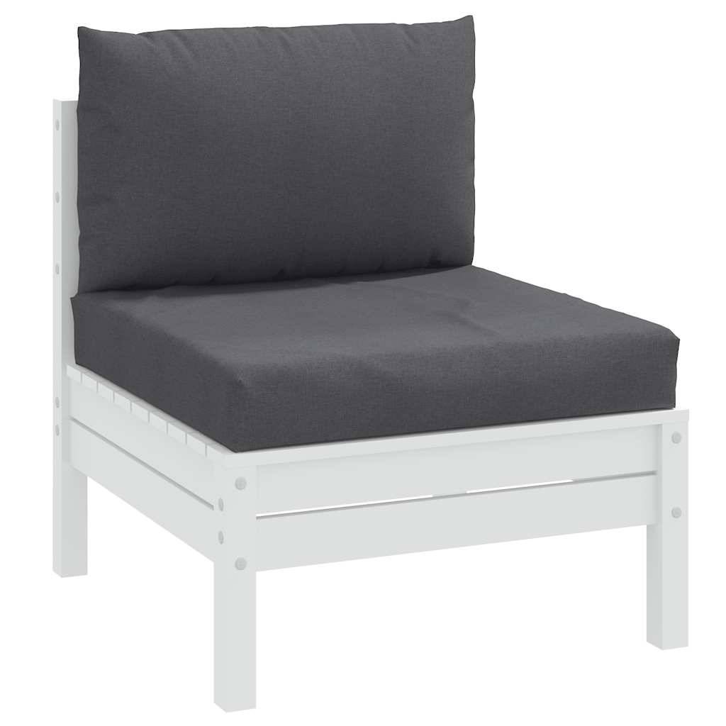 Lot de 2 Coussins pour canapé palette tissu polyester confortables pour salon de jardin Anthracite 60x60 cm – ComfortXL Outdoor Living - Image 1