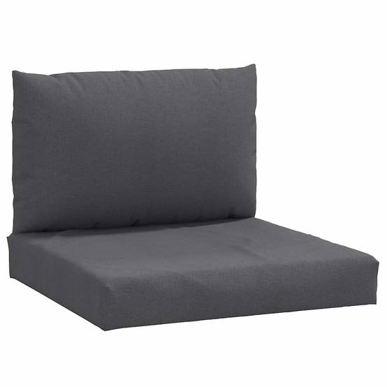 Lot de 2 Coussins pour canapé palette tissu polyester confortables pour salon de jardin Anthracite 60x60 cm – ComfortXL Outdoor Living - Image 2