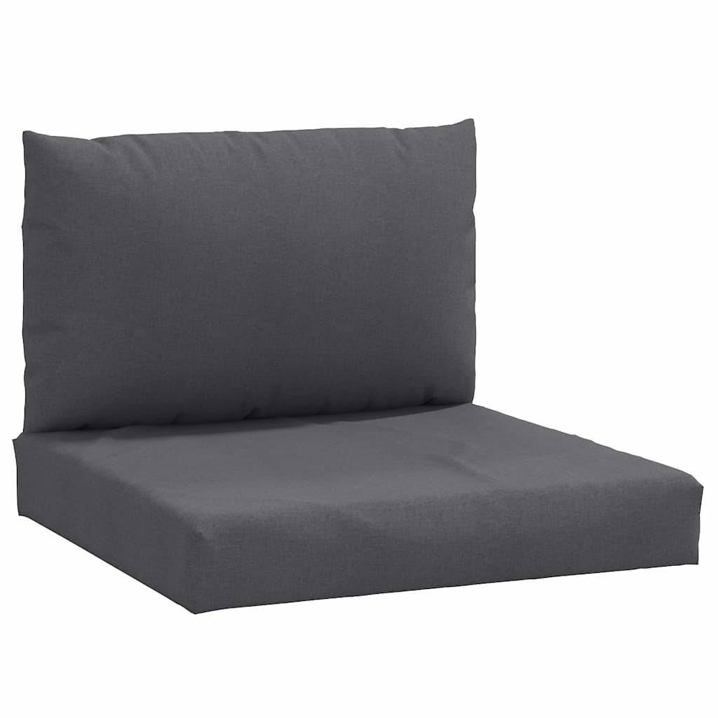 Lot de 2 Coussins pour canapé palette tissu polyester confortables pour salon de jardin Anthracite 60x60 cm – ComfortXL Outdoor Living - Image 2