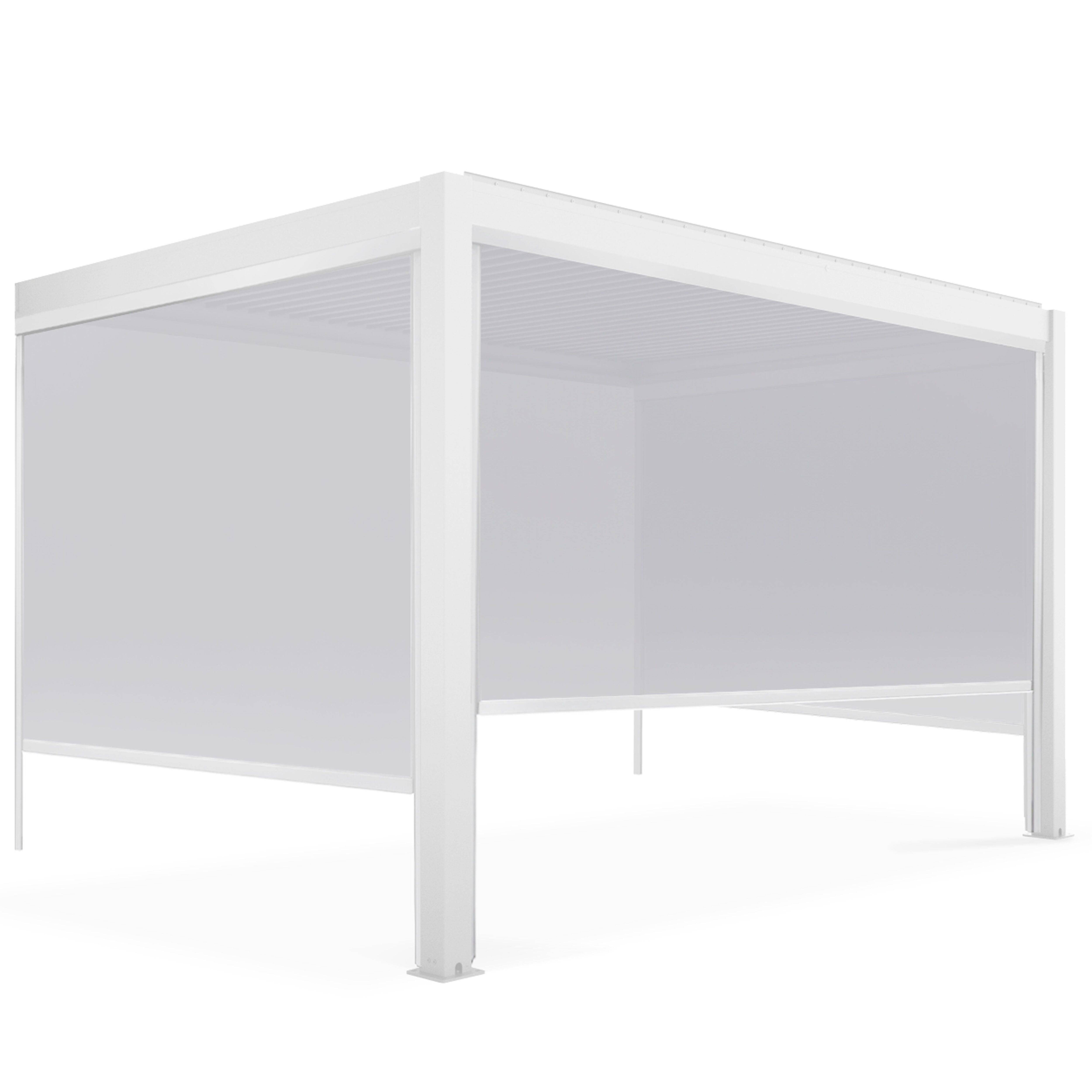 Oviala - Pergola bioclimatique adossée blanche 3x4m et 3 stores - Oviala - Imagen 2