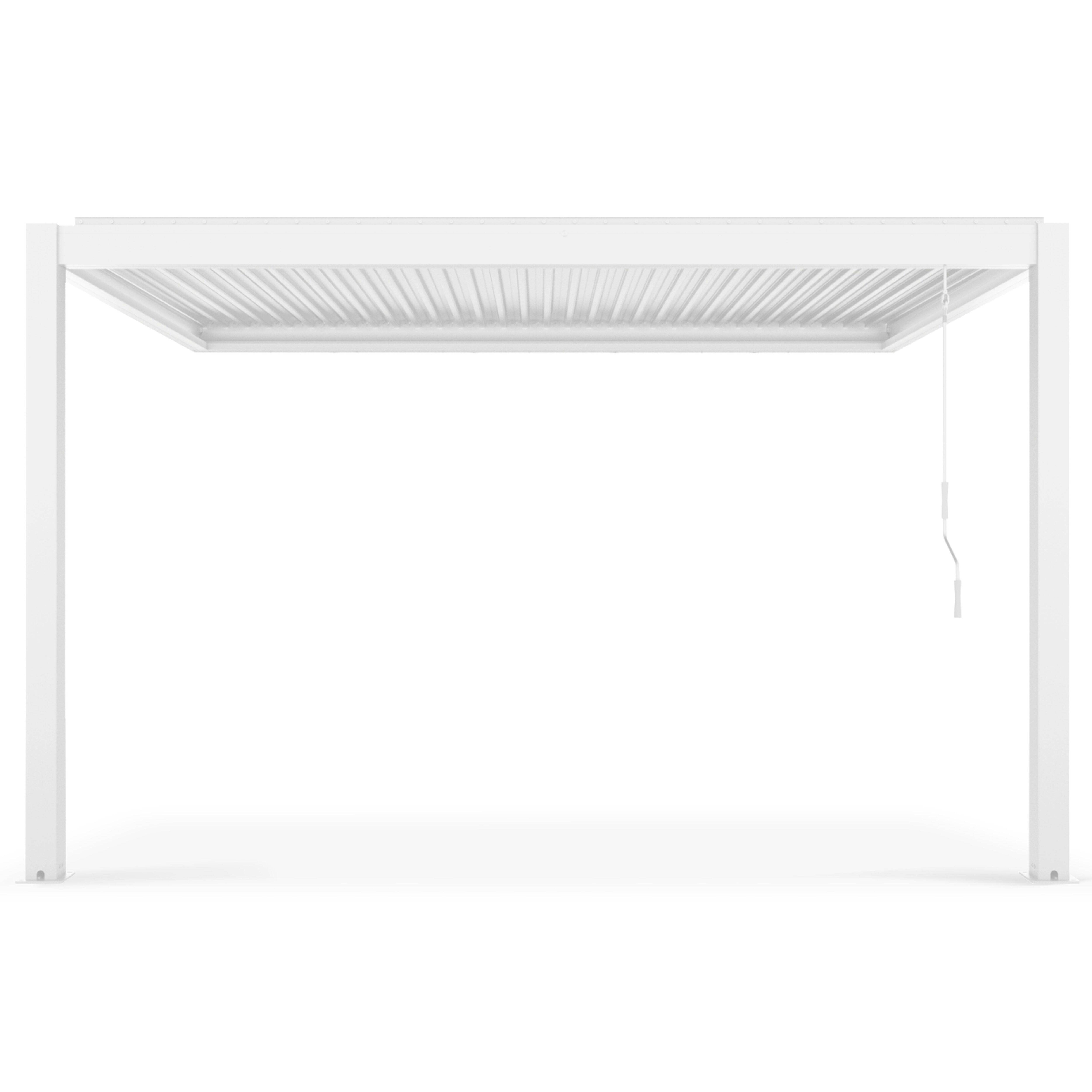Oviala - Pergola bioclimatique adossée blanche 3x4m et 3 stores - Oviala - Imagen 6