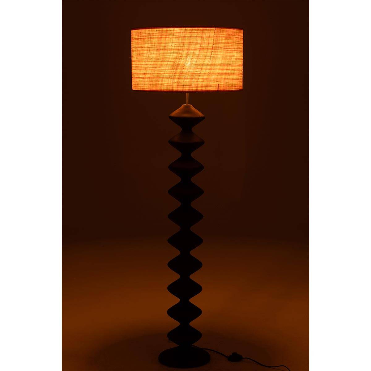 Lampadaire en Bois "Chenille" 156cm Noir - Image 3
