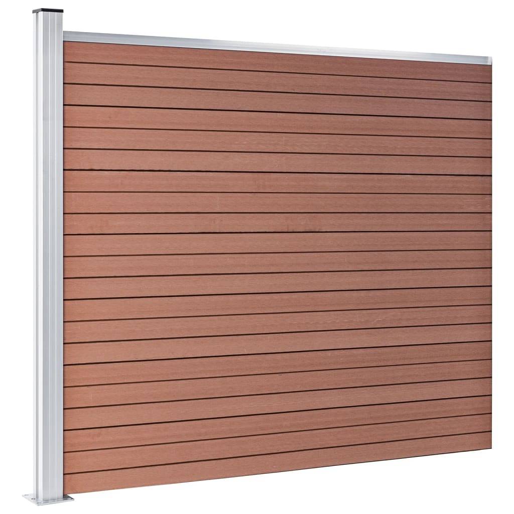 Panneau de clôture WPC marron 175 x 146 cm - PANGIVO - Image 3