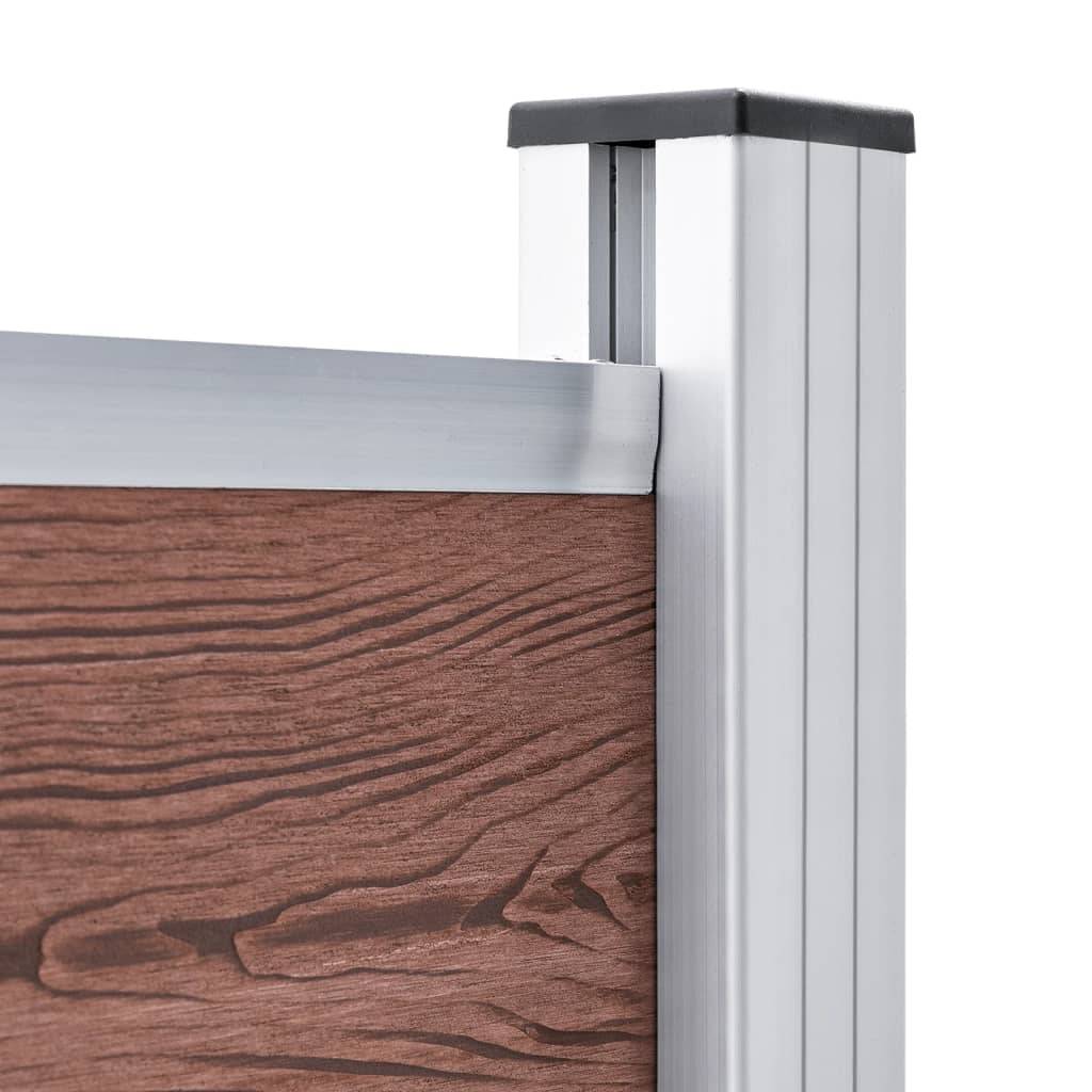 Panneau de clôture WPC marron 175 x 146 cm - PANGIVO - Image 5