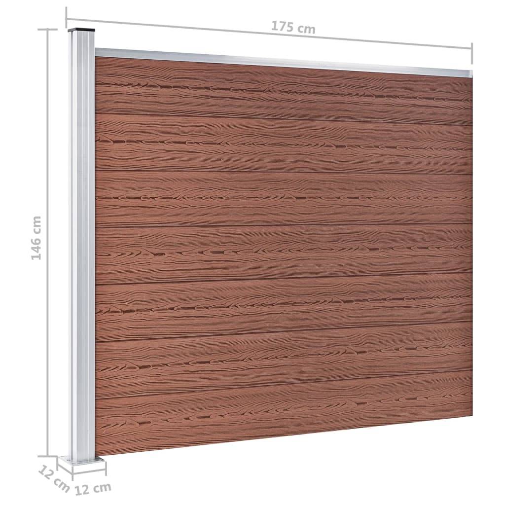 Panneau de clôture WPC marron 175 x 146 cm - PANGIVO - Image 9