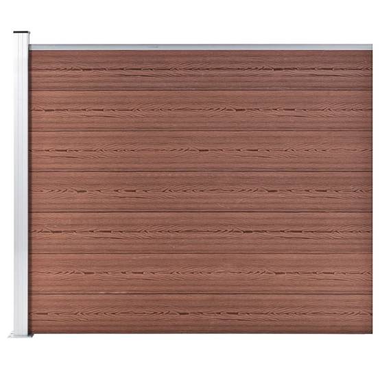 Panneau de clôture WPC marron 175 x 146 cm - PANGIVO - Image 1