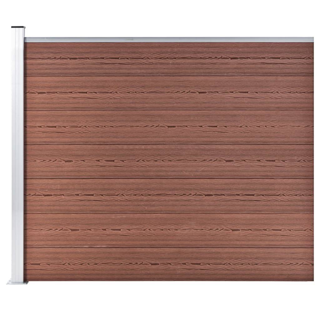 Panneau de clôture WPC marron 175 x 146 cm - PANGIVO - Image 1