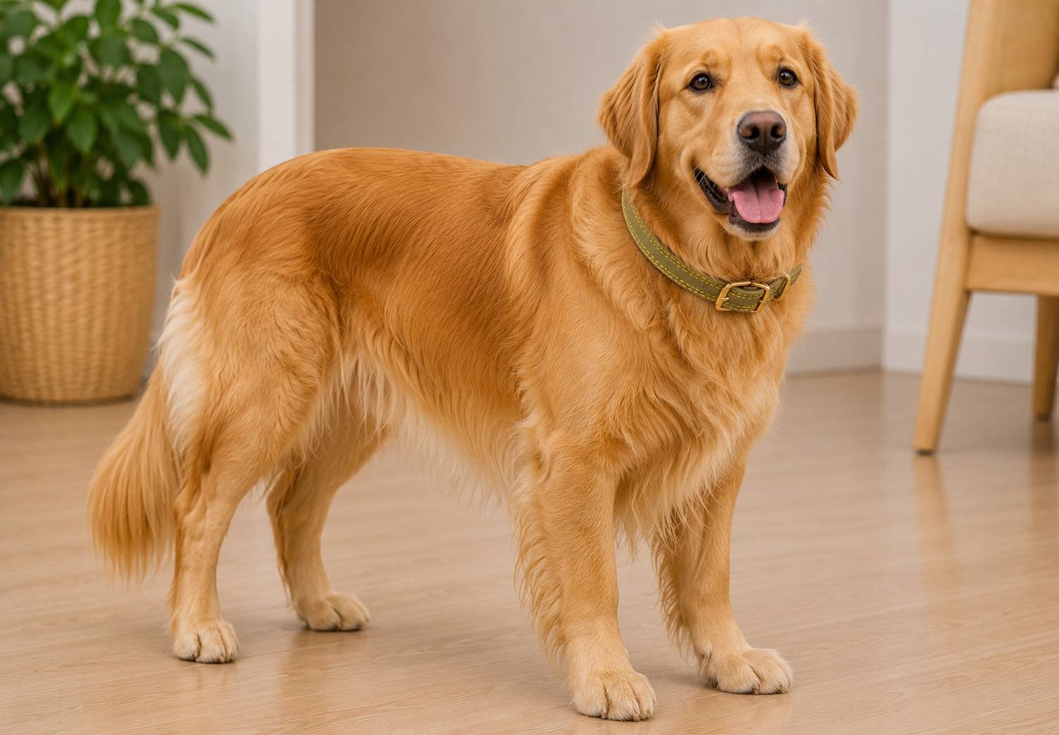 Eden - Collier pour chien Virginia en cuir L 43-53cm 25mm vert - Image 2