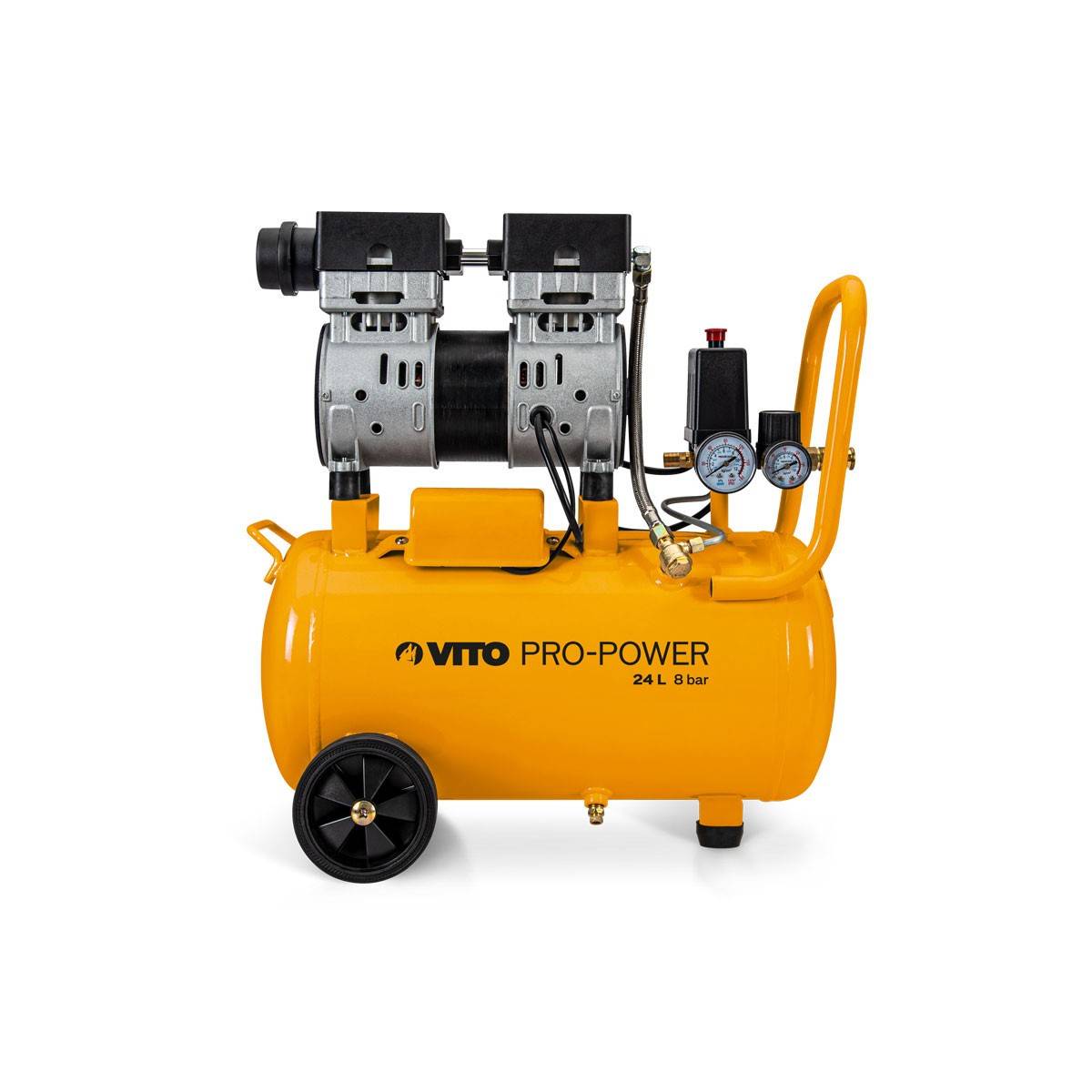 Compresseur d'air Silencieux 24 Litres  8 bar 1CV 750W VITO - Imagen 1