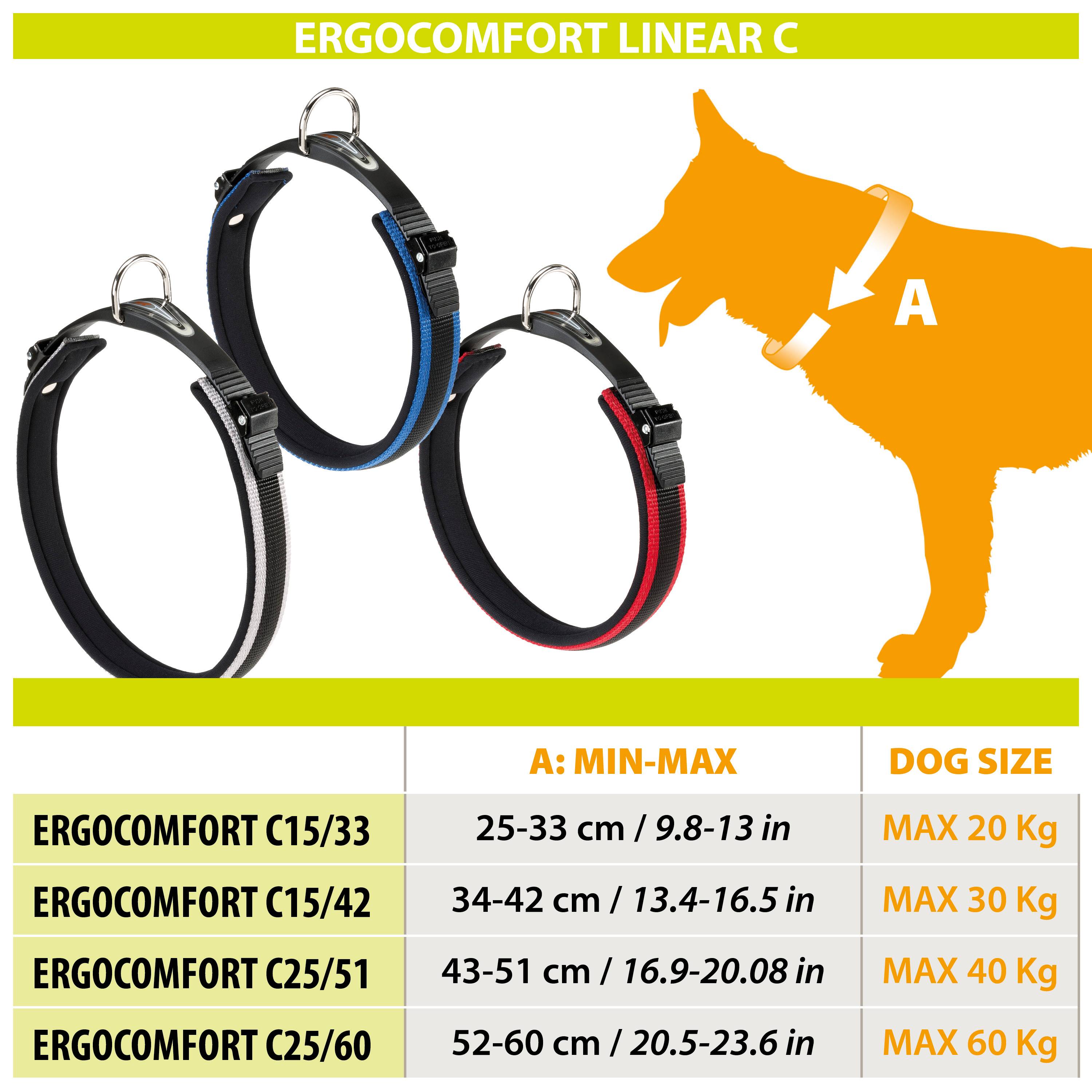 Ferplast - Ferplast Collier Chien ERGOCOMFORT C15/33, collier pour chiens de petite taille, fermeture avec micro-ajustement, rembourrage doux, dégagement rapide, - Imagen 2