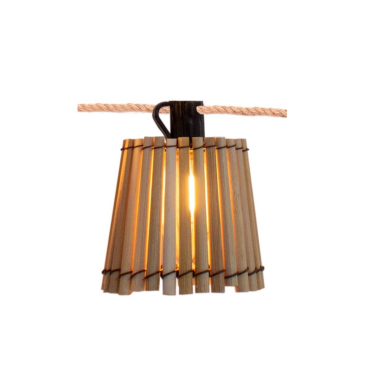 Guirlande lumineuse filaire pour l'intérieur et l'extérieur. 10 ampoules LED à lumière chaude. Fabriqué en Espagne. OKINAWA - Imagen 1