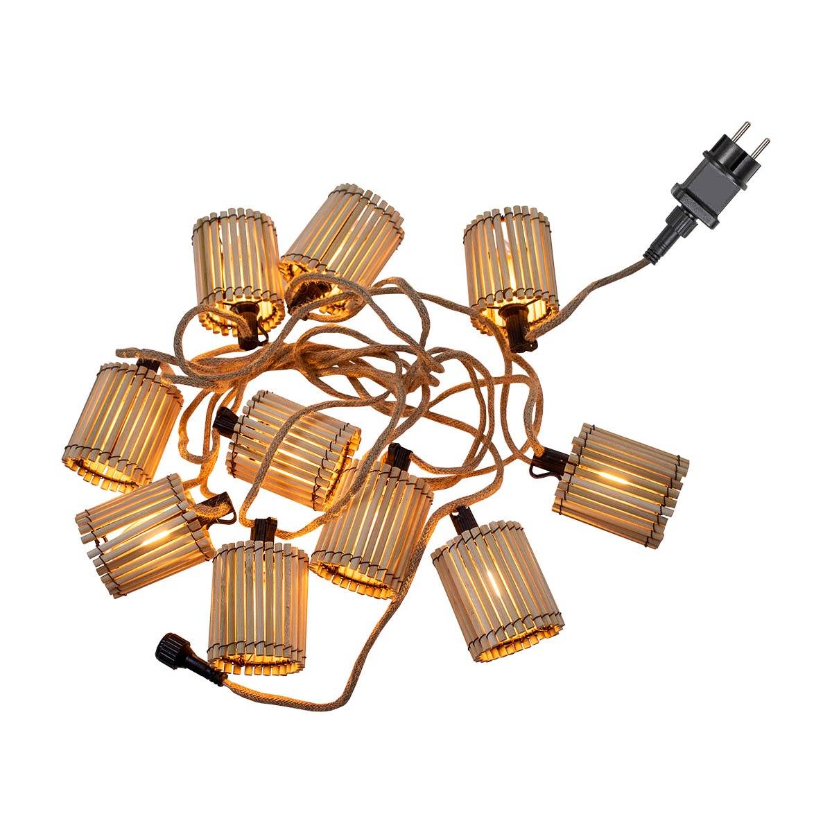 Guirlande lumineuse filaire pour l'intérieur et l'extérieur. 10 ampoules LED à lumière chaude. Fabriqué en Espagne. OKINAWA - Imagen 2