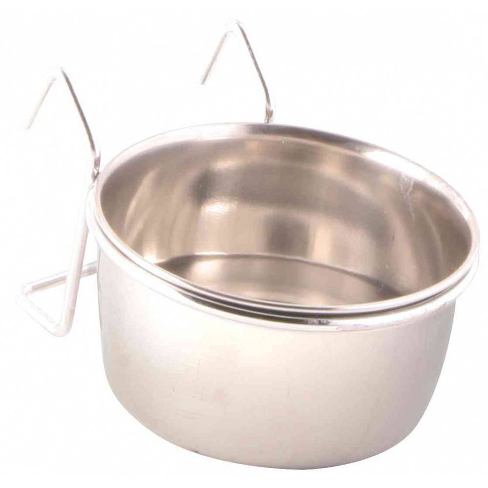 Trixie - Trixie - Mangeoire acier inoxydable avec support 300 ml ø 9 cm, oiseaux. - Imagen 1