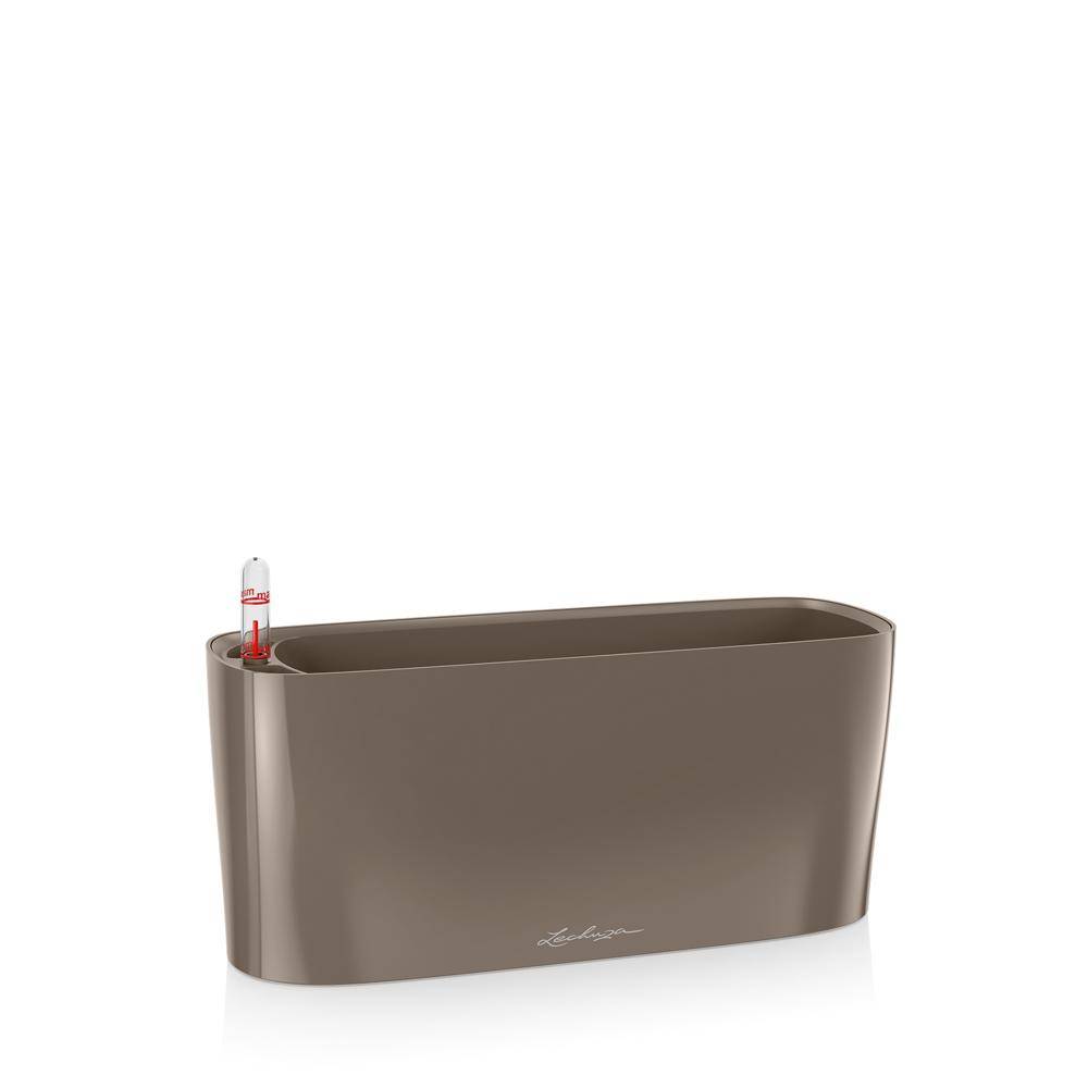 Lechuza - Pot de table Delta 10 - kit complet, taupe brillant 30 cm Lechuza - Imagen 1
