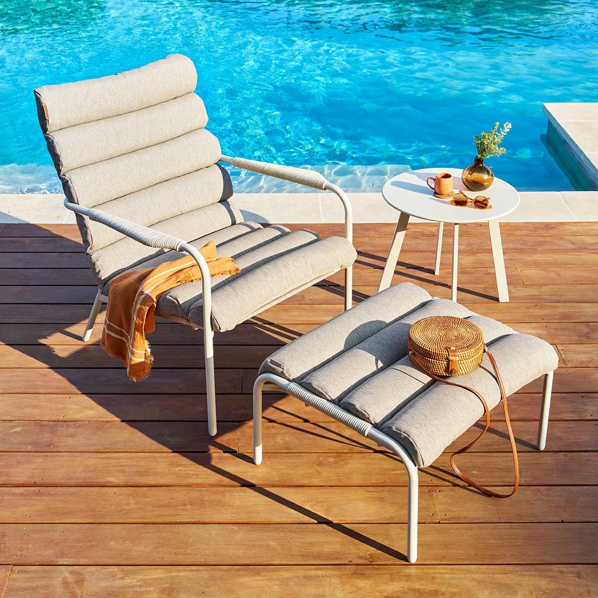 Hesperide - Fauteuil relax de jardin Solani argile Hespéride - Image 1