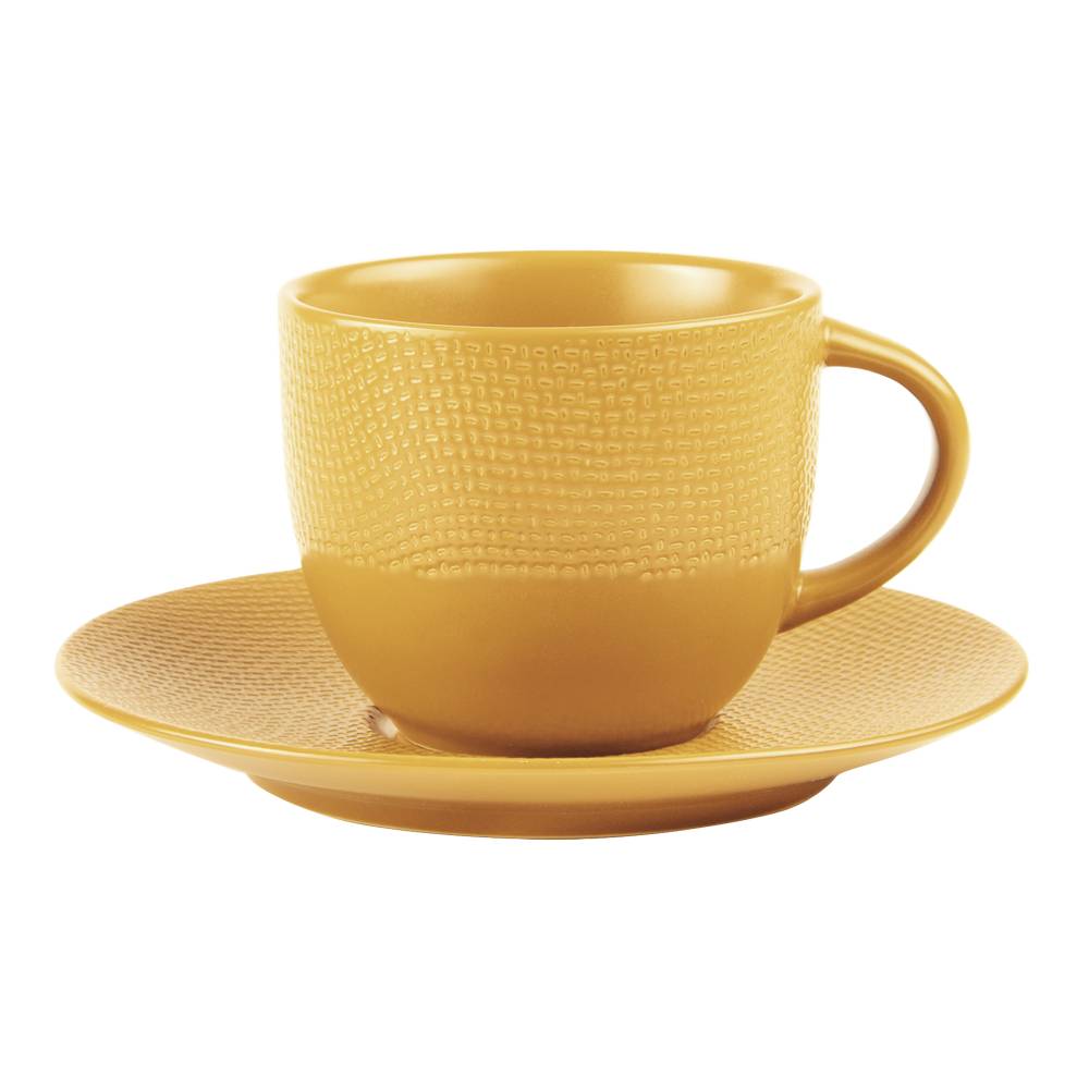 Table Passion - Tasse à thé et sous-tasse Vésuvio safran 22 cl (lot de 6) - Imagen 1