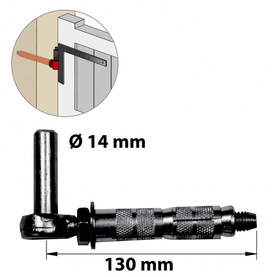Afbat - Gond cheville acier zingué, H.60x Diam.14 mm - Image 2