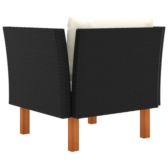 Canapé de jardin | Canapé D'extérieur | Sofa De Jardin Résine tressée et bois d'eucalyptus massif Maison Chic - Image 4