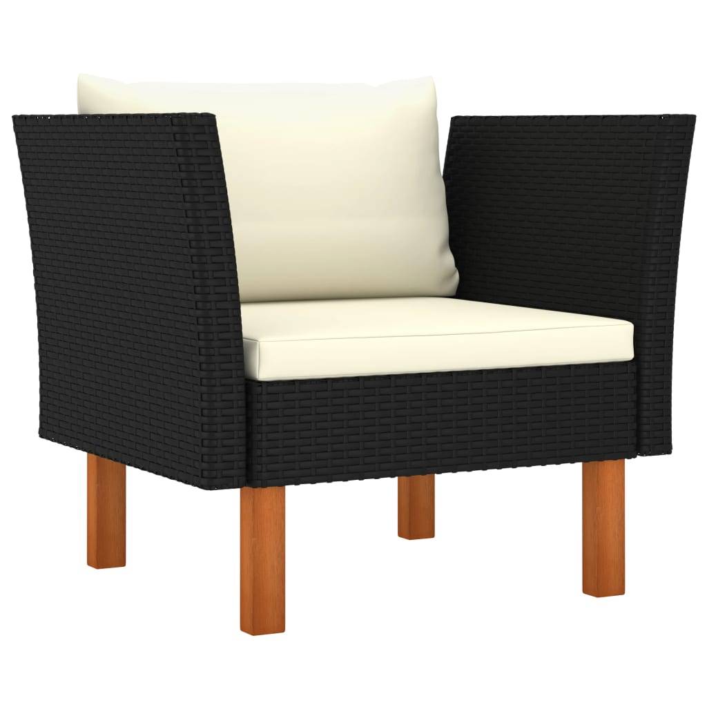 Canapé de jardin | Canapé D'extérieur | Sofa De Jardin Résine tressée et bois d'eucalyptus massif Maison Chic - Image 2