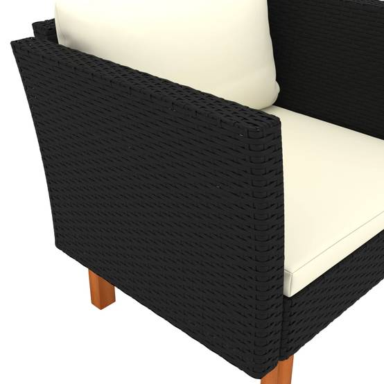 Canapé de jardin | Canapé D'extérieur | Sofa De Jardin Résine tressée et bois d'eucalyptus massif Maison Chic - Image 5