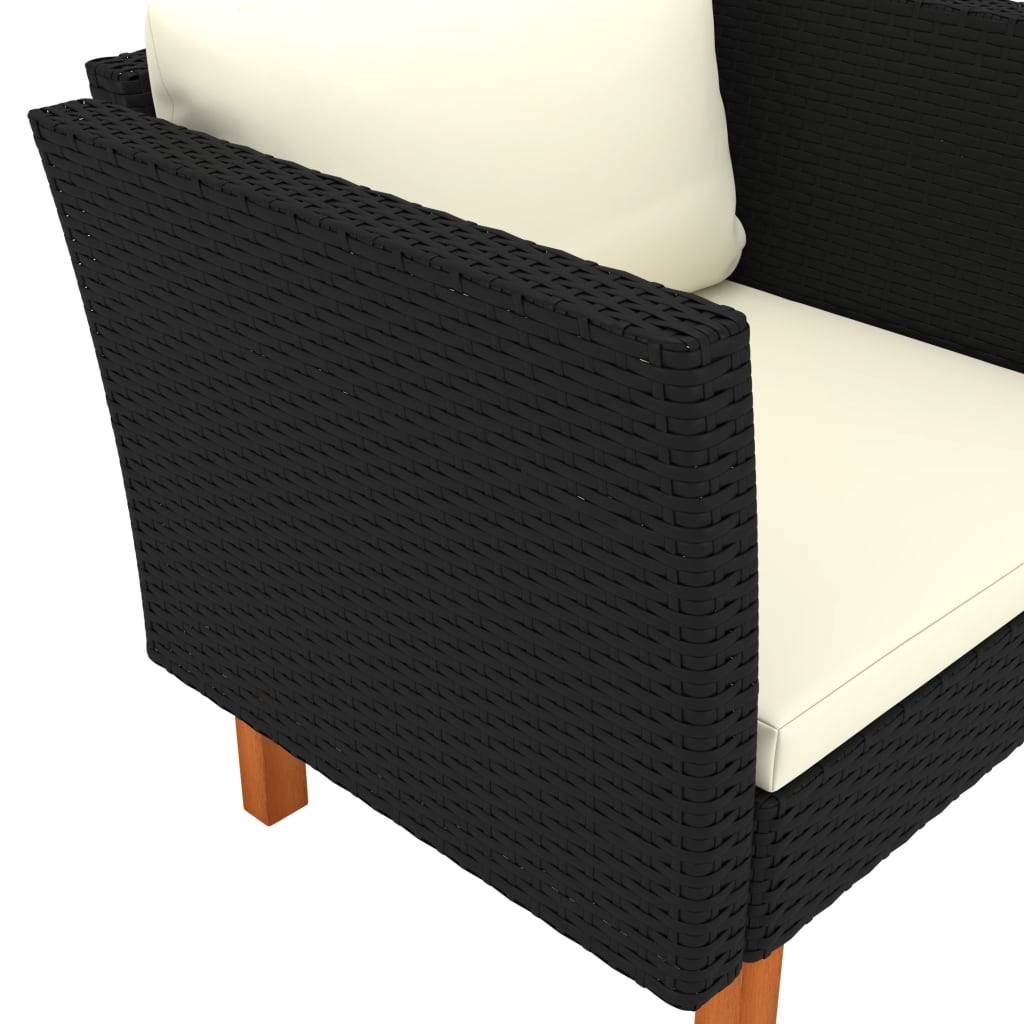 Canapé de jardin | Canapé D'extérieur | Sofa De Jardin Résine tressée et bois d'eucalyptus massif Maison Chic - Image 5