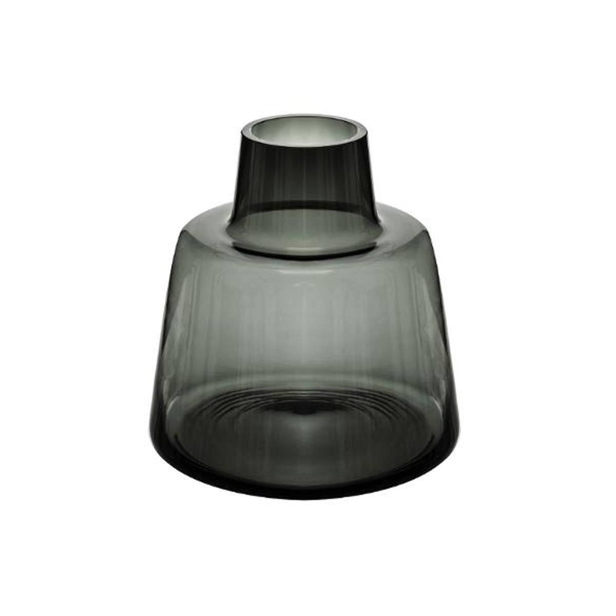 Atmosphera - Vase Epaule Design en Verre "Yliana" 23cm Gris