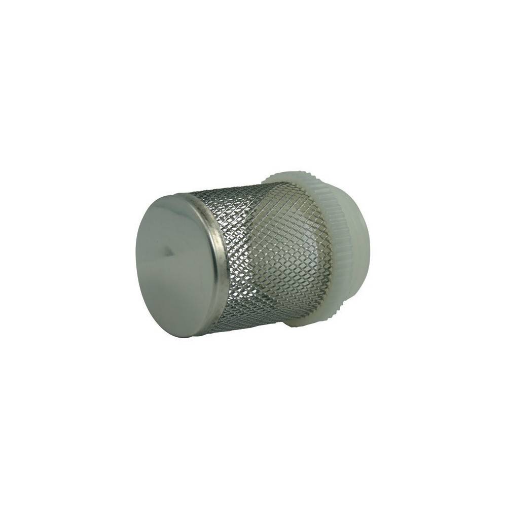 Crépine inox pour clapet de retenue, filetage mâle 1/2" (15x21) - maille 1,2 mm - filtre d'aspiration de pompe