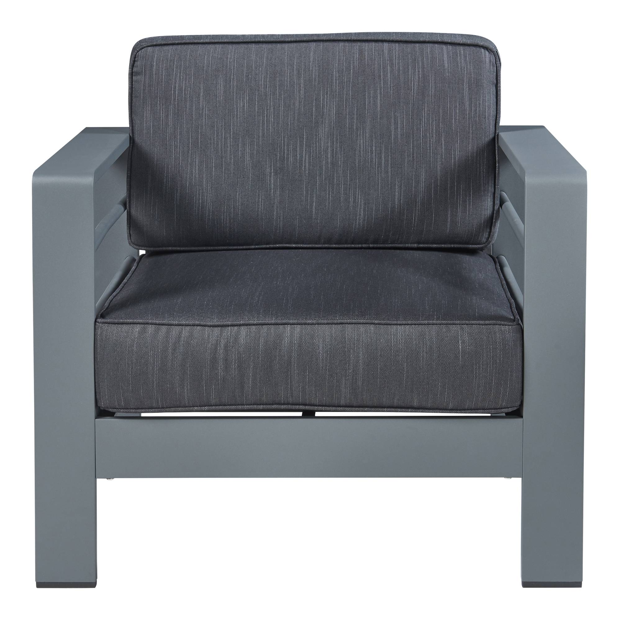 Casa.Pro - Salon de jardin 3 pièces Avise table d'appoint avec 2 fauteuils anthracite gris foncé casa.pro - Imagen 6