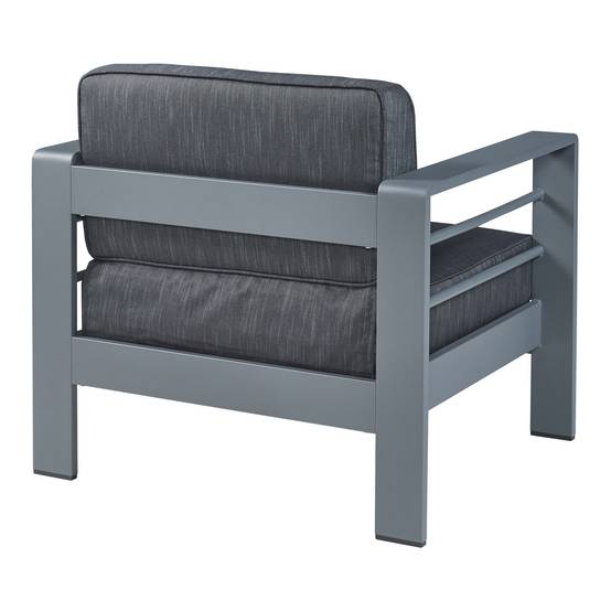 Casa.Pro - Salon de jardin 3 pièces Avise table d'appoint avec 2 fauteuils anthracite gris foncé casa.pro - Imagen 7