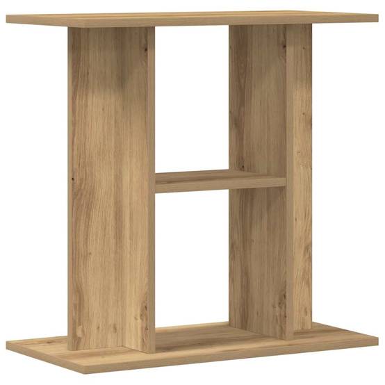 Meuble Aquarium Bois d'Ingénierie avec Étagères 60x30x60 cm Chêne Artisanal - ComfortXL Outdoor Living - Image 2