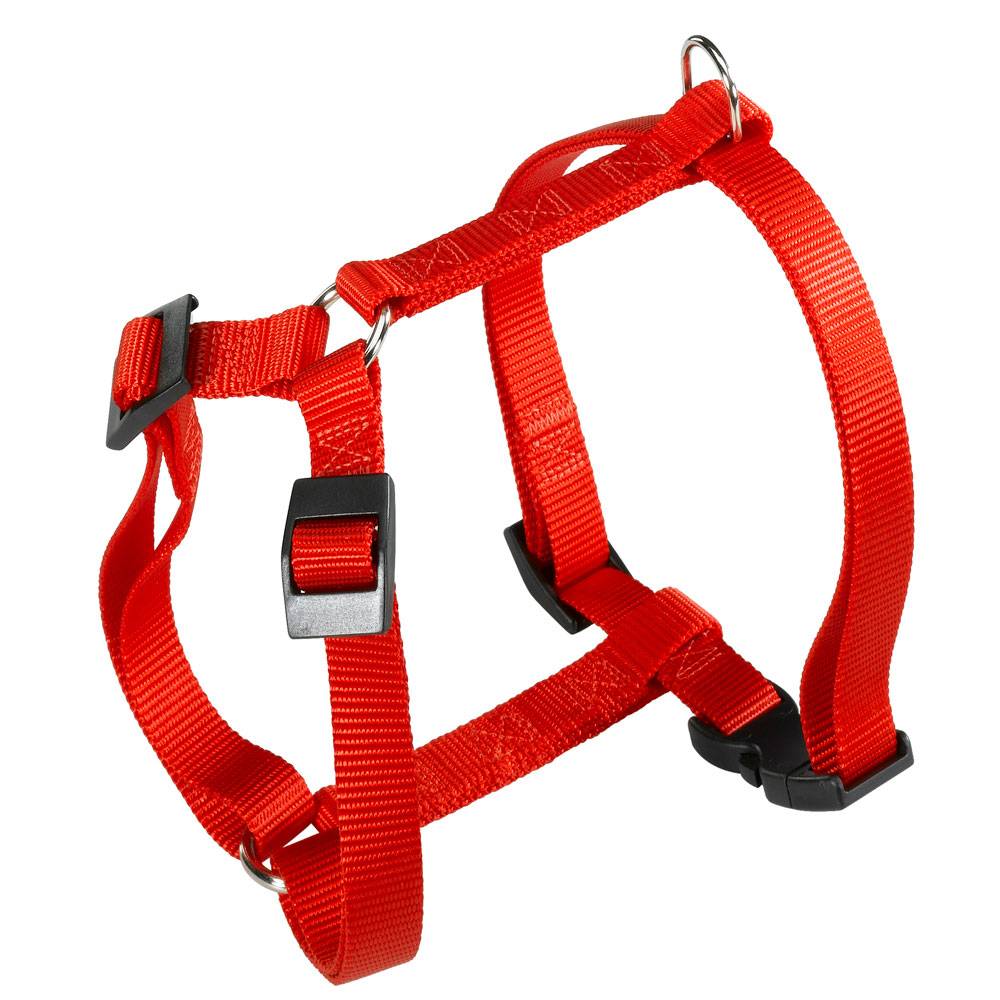 Ferplast - Ferplast Harnais Petit Chien CHAMPION S, Harnais pour Chat Ajustable en 3 Points, Facile à Porter, Poitrine 30-46 cm. Rouge - Imagen 1