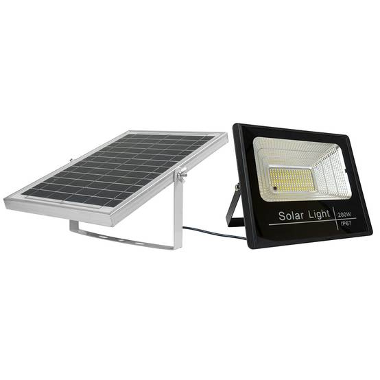 Projecteur solaire LED d'extérieur avec panneau solaire 400 Lumens 200W - TERRE JARDIN - Image 2