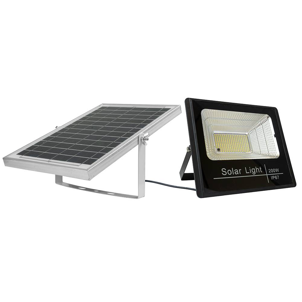Projecteur solaire LED d'extérieur avec panneau solaire 400 Lumens 200W - TERRE JARDIN - Image 2