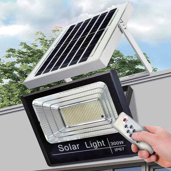 Projecteur solaire LED d'extérieur avec panneau solaire 400 Lumens 200W - TERRE JARDIN - Image 5
