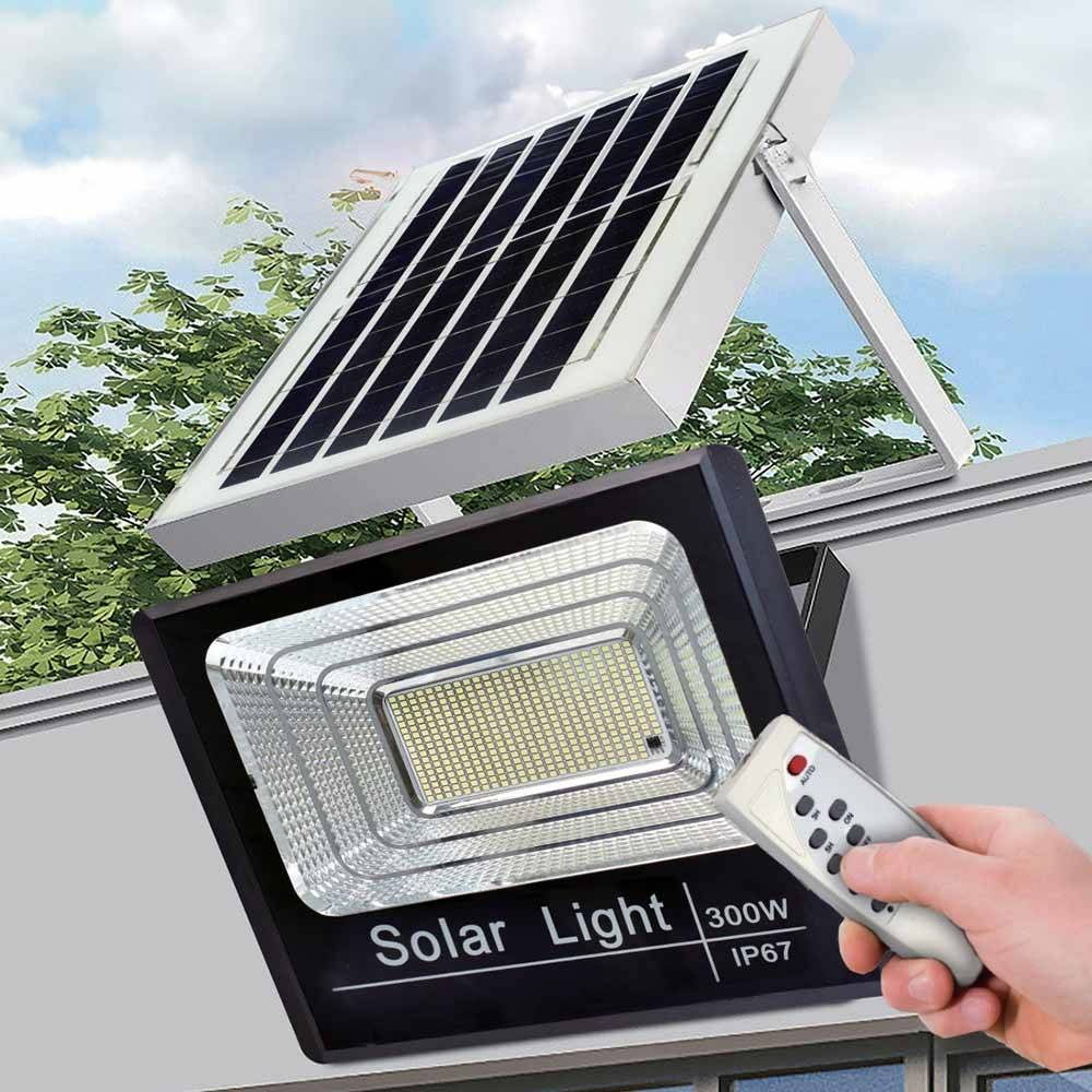 Projecteur solaire LED d'extérieur avec panneau solaire 400 Lumens 200W - TERRE JARDIN - Image 5
