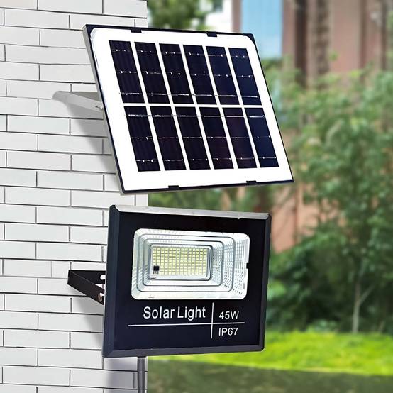 Projecteur solaire LED d'extérieur avec panneau solaire 400 Lumens 200W - TERRE JARDIN - Image 3