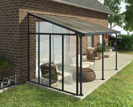Canopia - Canopia Paroi latérale pour pergola 3 m Grise - Imagen 3