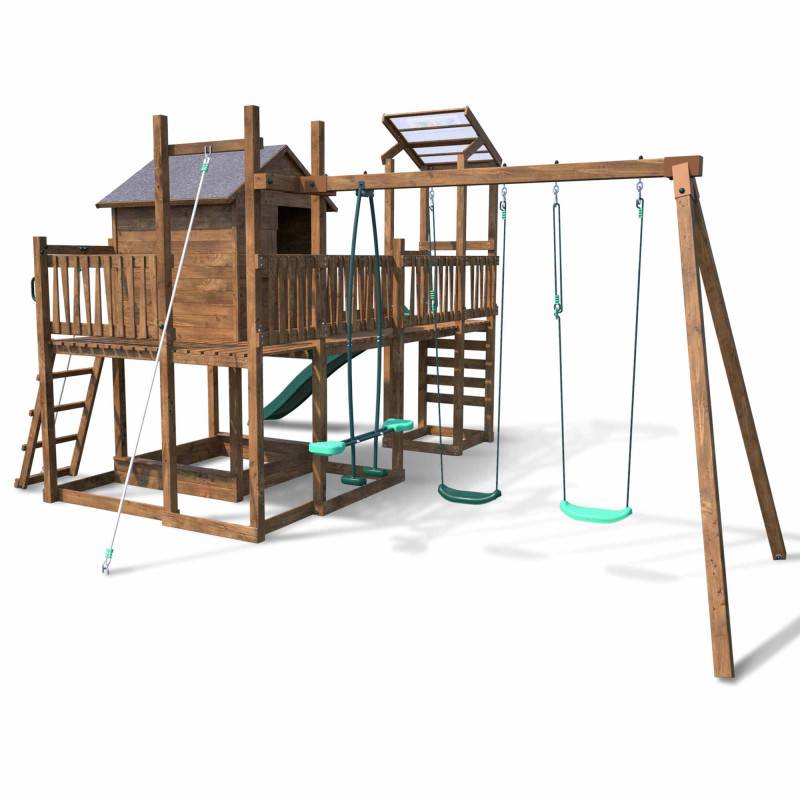 Soulet - Aire de jeux avec cabane et toboggan COTTAGE FUNNY - Image 1