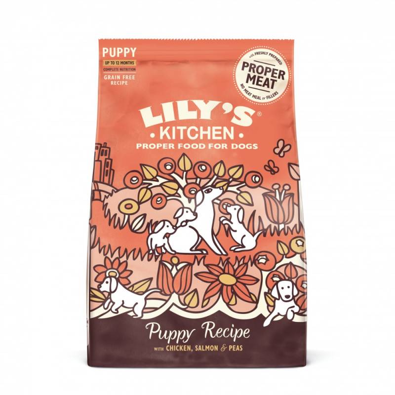 CROQUETTES CHIEN CHIOT SANS CEREALES POULET SAUMON - LILY'S KITCHEN 2,5 kg