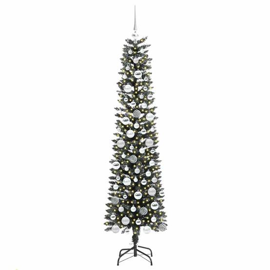 ComfortXL - Sapin de Noël décoré 180 cm PVC intérieur extérieur avec 300 LED Vert – ComfortXL Outdoor Living - Image 3