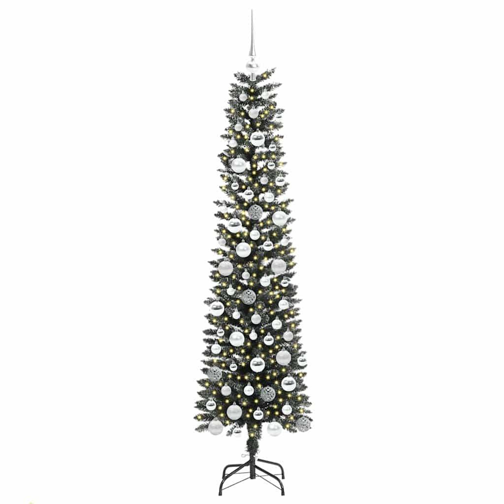 ComfortXL - Sapin de Noël décoré 180 cm PVC intérieur extérieur avec 300 LED Vert – ComfortXL Outdoor Living - Image 3