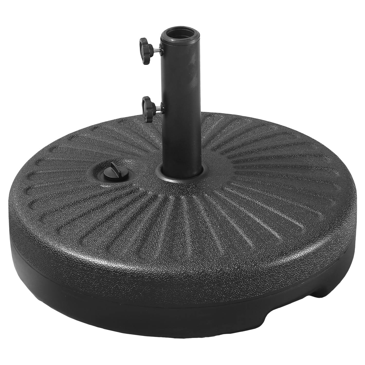 Pied de parasol droit BREST noir - HAPPY GARDEN - Imagen 1