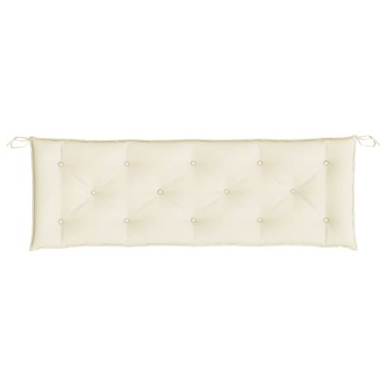 Lot de 2 Coussins de banc de jardin blanc crème tissu Oxford P129 - Image 6