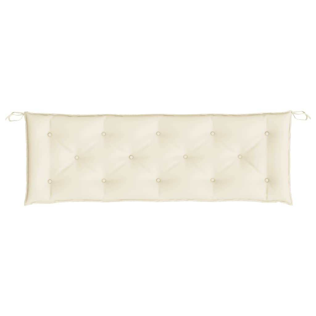 Lot de 2 Coussins de banc de jardin blanc crème tissu Oxford P129 - Image 6