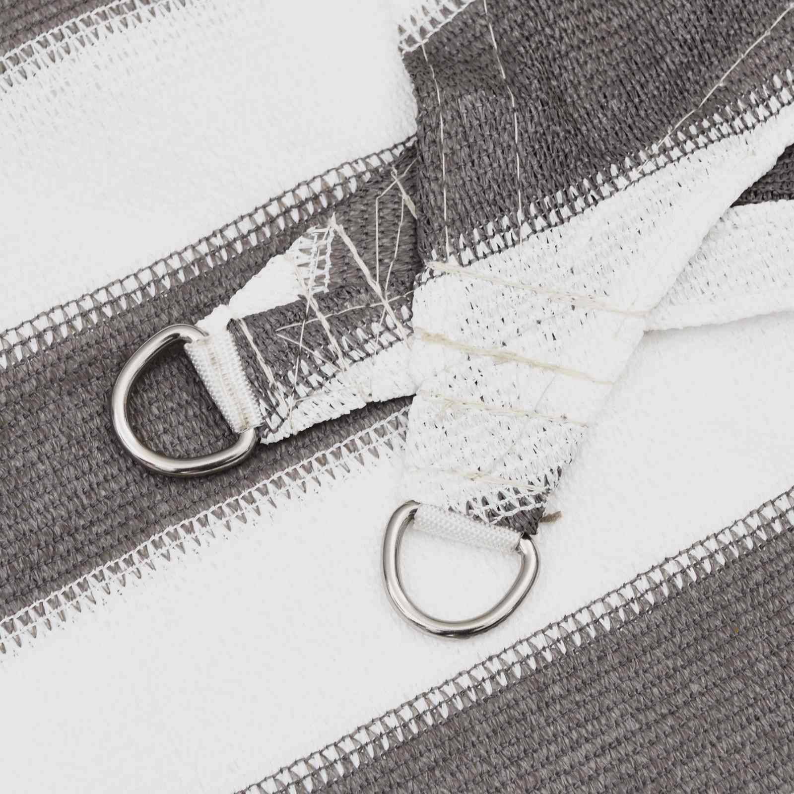 Voile d'ombrage HDPE gris clair et blanc 700 x 600 cm - PANGIVO - Image 2