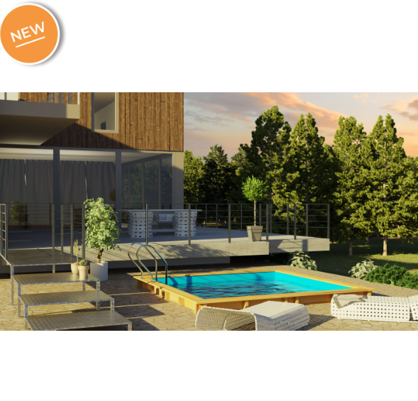 Piscine en bois Sunbay Carra - 305 x 305 x 119 cm carrée